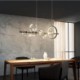 G9 LED Bulbs Chandelier Modern Glass Bubble Pendant Light For Bedroom Living Room