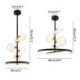 Chandeliers Glass Bubble Pendant Light For Living Room Modern Hanging Light Fixture