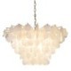 Chandelier Natural Shell Round Layered Hanging Light For Living Room Dining Bedroom