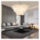 Chandelier Natural Shell Round Layered Hanging Light For Living Room Dining Bedroom