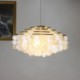 White Shell Shade Ceiling Pendant Lighting For Dining Room Modern Raindrop Chandelier