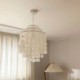 For Dining Room, Modern Classic Pendant Light White Shell Shade Lamp