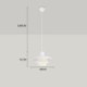 Dining Room White Aluminum Pendant Lighting Contemporary Chandelier Adjustable Hanging Light Fixture