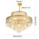 Gold Crystal Pendant Light 4 Tiers Living Room Ceiling Lighting x 7 Light