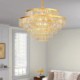 Gold Crystal Pendant Light 5 Tiers Living Room Ceiling Lighting x 7 Light