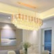 Luxury Oval Hanging Light For Villa Hotel Living Room Modern Crystal Pendant Light