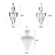 For Living Room Bedroom Modern Crystal Pendant Light Conical Ceiling Lamp