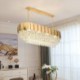 Luxury Oval Ceiling Light Crystal Pendant Light for Villa Hotel Living Room