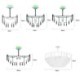 Crystal Round Hanging Ceiling Light Modern Pendant Light for Living Room Hotel