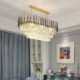 Luxury Oval Ceiling Light with Modern Crystal Pendant Light for Villa Hotel Living Room