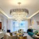 Ceiling Lighting Fixture with Modern Crystal Pendant Light for Living Room Hotel Bedroom