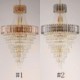 Elegant Hanging Light For Living Room Bedroom Conical Crystal Pendant Light