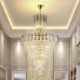 For Living Room Bedroom Modern Elegant Crystal Pendant Light Conical Ceiling Light