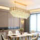 Oval Ceiling Light Fixture With Modern Crystal Pendant Light For Living Room Bedroom