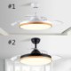 Dimmable Modern LED Inverter Ceiling Fan Light Remote Control Ceiling Lamp Tricolor