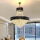 Round Ceiling Lamp Hanging Light for Living Room Modern Crystal Pendant Lighting