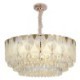 Lacy Round Ceiling Lighting Fixture with Crystal Pendant Light for Living Room Bedroom