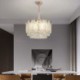 Lacy Round Ceiling Lighting Fixture with Crystal Pendant Light for Living Room Bedroom