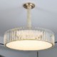 Round Crystal Hanging Lighting Fixture Living Room Bedroom Light Modern Crystal Pendant Light