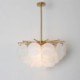 Modern 6-Light Glass Shaped Hanging Light Pendant Light