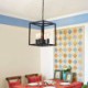 For Living Room Bedroom Modern Simple Pendant Light Iron Cage Hanging Lamp