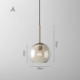 Minimalist Cognac Color Decorative Glass Light Fixture Glass Pendant Light