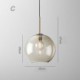 Minimalist Cognac Color Decorative Glass Light Fixture Glass Pendant Light