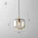 Minimalist Cognac Color Decorative Glass Light Fixture Glass Pendant Light