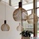 Bird Cage Light Fixture Modern Basswood Pendant Light