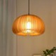 Basswood Pumpkin Pendant Light in Retro Style