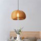 Basswood Pumpkin Pendant Light in Retro Style