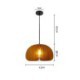 Basswood Pumpkin Pendant Light in Retro Style