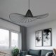 1 Light Iron Pendant Light Straw Hat Lamp