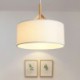 Fabric Lamphade Single Lamp Wood Pendant Light