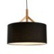 Fabric Lamphade Single Lamp Wood Pendant Light