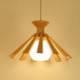 Bedroom Living Room Light Fixture Simple Style Wood Pendant Light