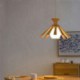 Bedroom Living Room Light Fixture Simple Style Wood Pendant Light