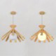 Bedroom Living Room Light Fixture Simple Style Wood Pendant Light