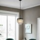 3-Light Wrought Iron Black Pendant Light Decorative Shell Lighting