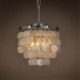 Bedroom Decorative Shell Pendant Light Chrome Lighting