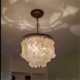 Bedroom Decorative Shell Pendant Light Golden Lighting