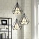 Modern Decorative Light Fixture Bedroom Study Minimalist Diamond Shaped Pendant Light