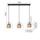 3-Light Ceiling Light Dining Room Kitchen Island Minimalist Glass Cluster Pendant Light