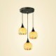 Living Room Dining Room Cluster Decorative Pendant Light 3 Light Shell Light Fixture