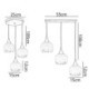 Living Room Dining Room Cluster Decorative Pendant Light 3 Light Shell Light Fixture