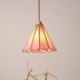 Living Room Bedroom Style Glass Pendant Light Retro Petal Light Fixture