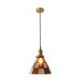 Retro Lattice Glass Pendant Lamp Living Room Bedroom Lighting