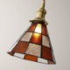 Retro Lattice Glass Pendant Lamp Living Room Bedroom Lighting