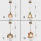 Mini Amber Glass Pendant Light Style Decorative Lighting Bedroom Living Room