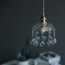 Bedroom Living Room Modern Mini Glass Pendant Light 1 Light Decoration Light Fixture